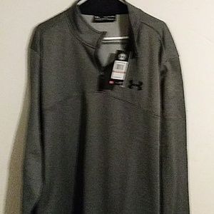 Under Armour half zip gray/blk logo 3x Men
